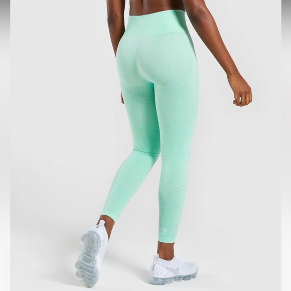 Gymshark Vital Seamless Leggings Sour Pistachio Marl - Picture 2 of 7